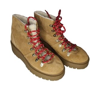 NWT AQUA Women's Miranda Hiker Boots Size 9 Cognac